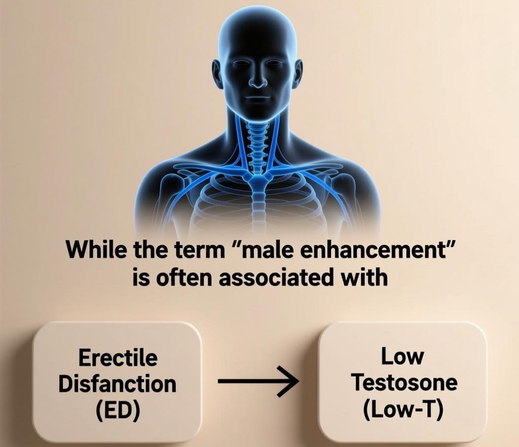 erectile dysfunction (ED) and low testosterone (low-T)