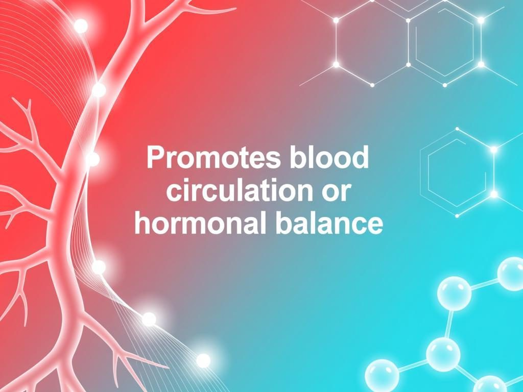 Promotes blood circulation or hormonal balance